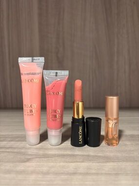 New Lancôme Juicy Tubes Lip Set + Mini Lipstick 4-Piece Bundle